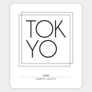 Tokyo City Minimal Typography Sticker